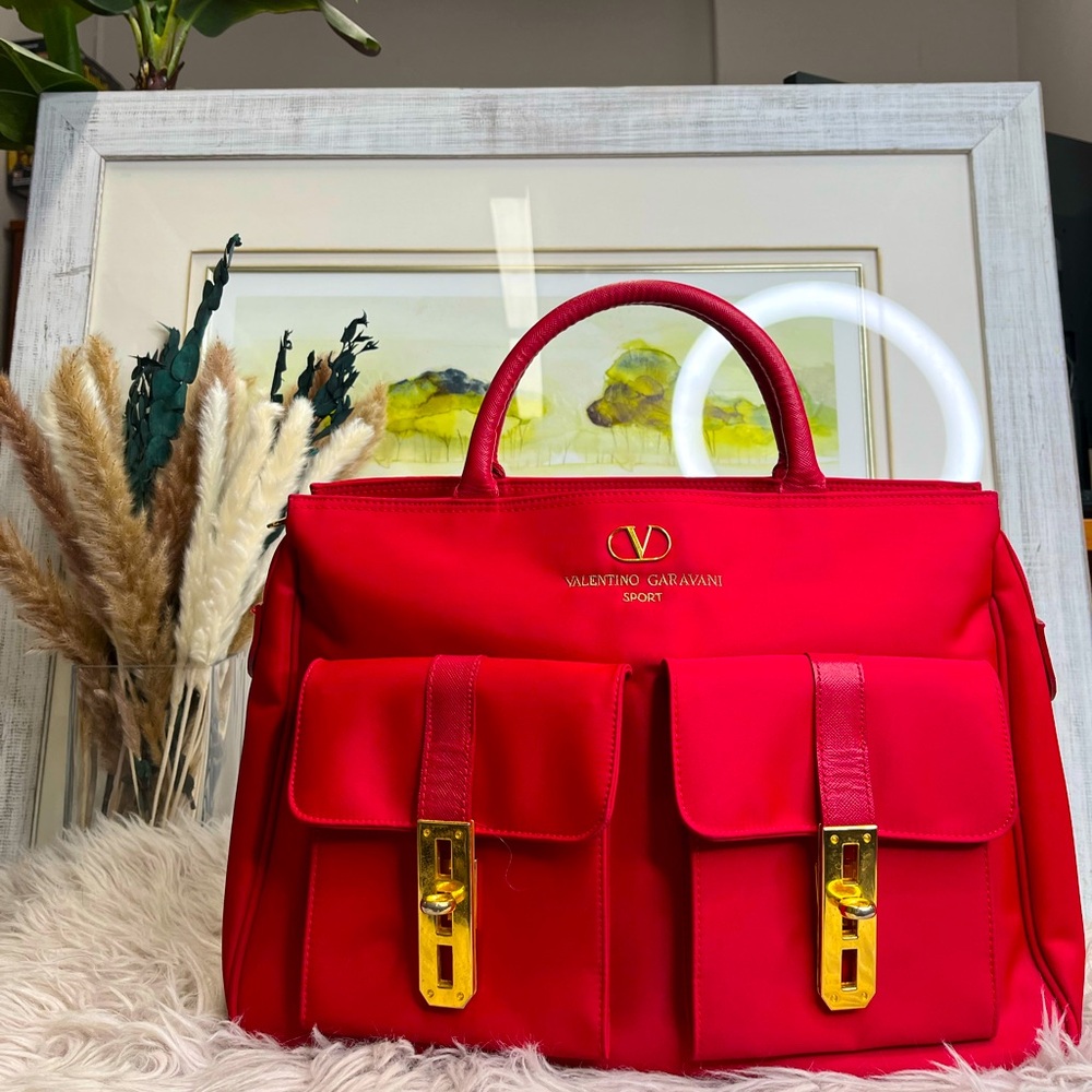 Valentino Garavani Red Sport Handbag